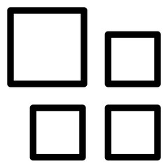 apps line icon vector illustration isolated on white background