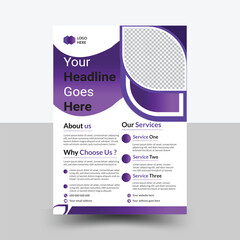Multipurpose Flyer design with colorful graphic elements  .