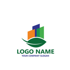  leaf logo design ready vector template