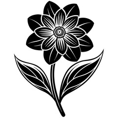 SPRIN FLOWER vector silhouette illustration svg file
