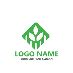  leaf logo design ready vector template