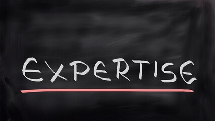 Obraz premium Expertise concept handwritten on blackboard 
