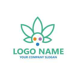  leaf logo design ready vector template