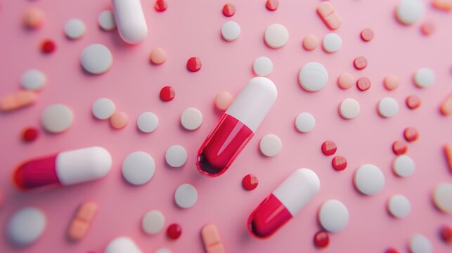 Pharmaceutical medication with copy space for medical concepts