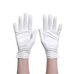 Obraz premium hand in glove on transparent background, clipping path, png, 