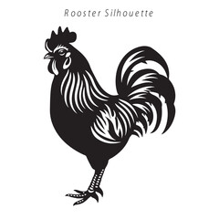 silhouettes of a rooster