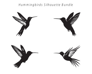 hummingbird silhouette bundle
