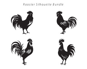 rooster silhouette bundle