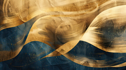 Stylish modern brushed gold illustration blending, AI generative