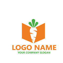 organic fruits and vegetables  logo vector