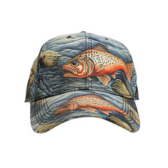 Fishing hat on transparent background, clipping path, png, 