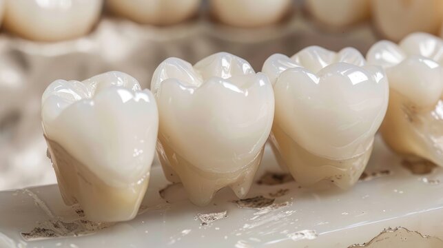 Ceramic crowns made from 14 zirconia units following the treatment