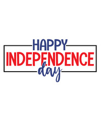 4th of july happy independence day typography clip art design on plain white transparent isolated background for card, shirt, hoodie, sweatshirt, apparel, tag, mug, icon, poster or badge