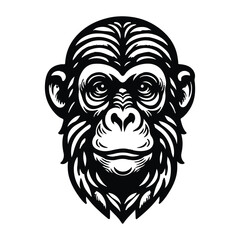 Monkey head vector t-shirts design