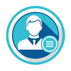 Contact man icon silhouette vector