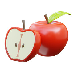 3D Apple Icon Illustration Render