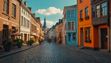 Beautiful town Mons Belgium