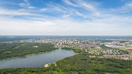 Miasto Tychy  Piękna letnia panorama Paprocany - Jezioro Paprocańskie 