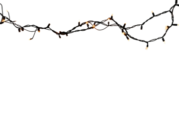 Charming Twinkling Fairy Light Effect Isolated on Transparent Background