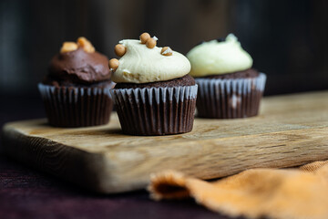 chocolate and vanilla cupcakes
