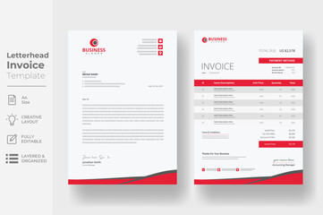 Letterhead and Invoice template design