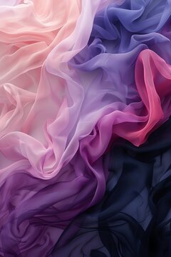 A depiction of skin with a soft gradient of the genderfluid flag colors, illustrating the fluidity of identity through pink, white, purple, black, and blue