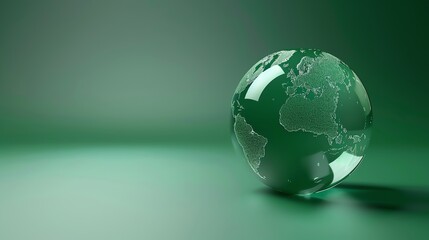 Carbon credit certificate with a green globe, Representing the global impact of carbon offsetting