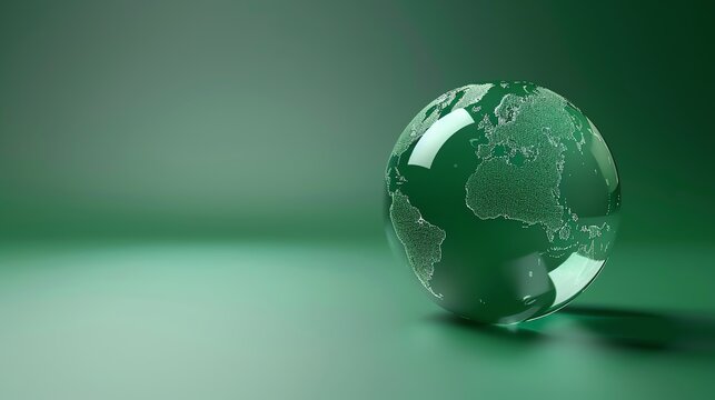 Carbon credit certificate with a green globe, Representing the global impact of carbon offsetting