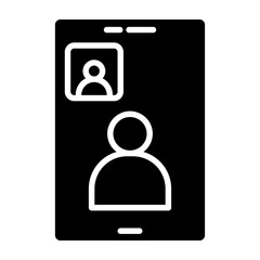 Video Conference Glyph Icon