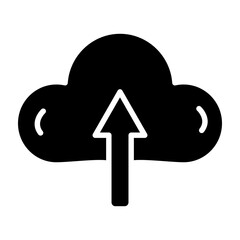 Cloud Upload Glyph Icon