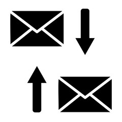 Exchange Mails Glyph Icon