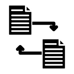 Files Exchange Glyph Icon