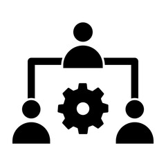 Teamwork Glyph Icon