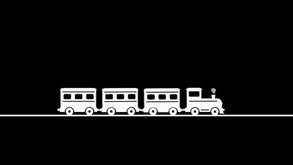 Subway train. Metro train icon illustration background, Large highway, steam train,