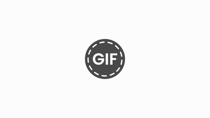 GIF sticker icon illustration background, gif circle, gif icon,