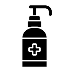 Hand Sanitizer Glyph Icon