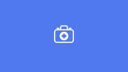 First aid kit box icon, Medicine box, Aid box, medicine, medicine equipment icon illustration background.