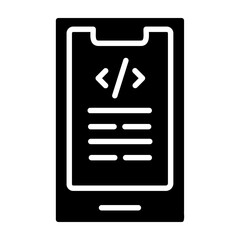 Mobile Application Glyph Icon