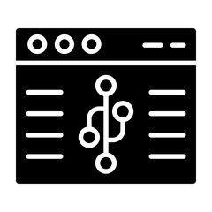 Version Control Glyph Icon