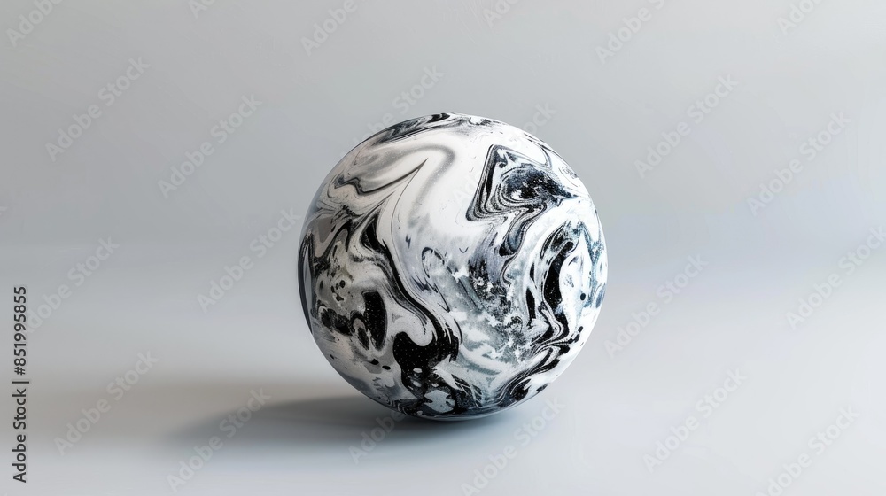 Poster a vibrant 3d rendering showcases an abstract black and white depiction of planet earth adorned with 
