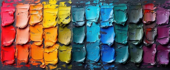 Obraz premium A Colorful Collage Displayed Studentsý Artistic Creations From Art Class, Celebrating Creativity And Self-Expression