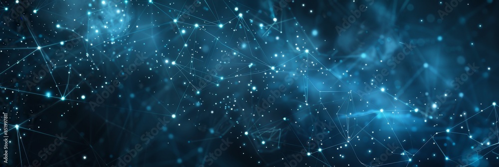 Poster space exploration, an abstract background with interconnected rocket icons and cosmic lines, represe