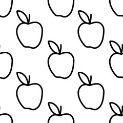 Pattern with thin line apples 