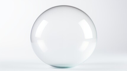 Obraz premium Large Transparent Spherical Glass Object with Glossy Surface