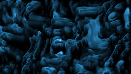 3d render. Twisted ribbon of gradient red blue violet color move around on a blue background. Abstract bright colorful background. 3D Illustration