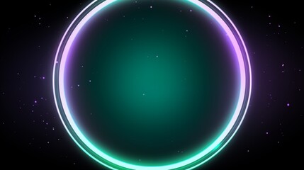 Obraz premium Glowing Neon Ring in Cosmic Design with Futuristic Light Effects