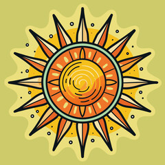 abstract sun vector illustration