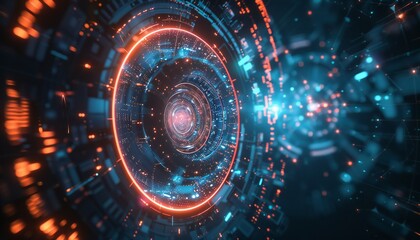 Obraz premium Perfect digital scenery for technological maneuvers, neural networks, AI, and so forth