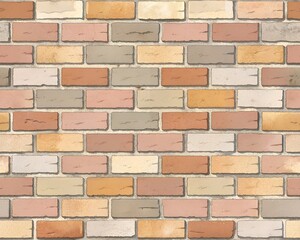 Obraz premium Various Color 2D Brick or Tiles Illustration Background.