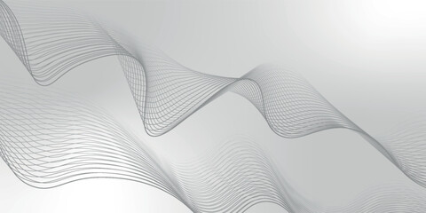 White background with minimal wave line overlay for banner, wallpaper, sales banner and poster